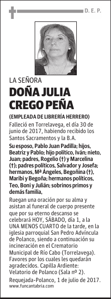 Doña Julia Crego Peña