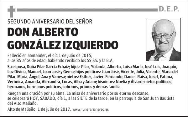 DON ALBERTO GONZALEZ IZQUIERDO