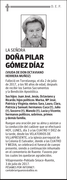 DOÑA PILAR GÓMEZ DÍAZ
