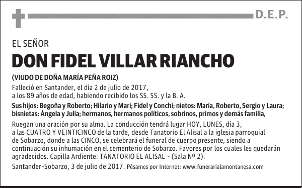 DON FIDEL VILLAR RIANCHO