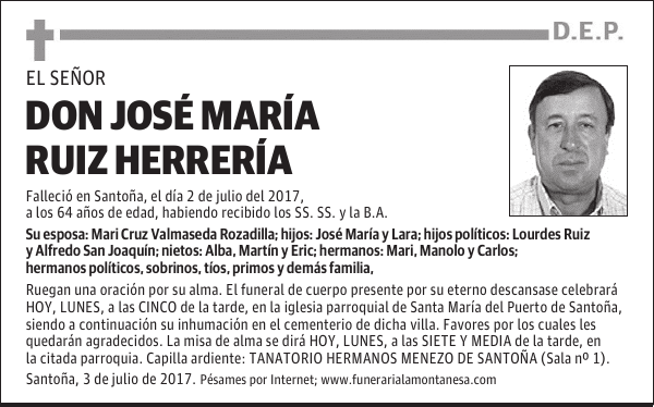 DON JOSÉ MARÍA RUIZ HERRERÍA