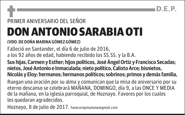 DON ANTONIO SARABIA OTI