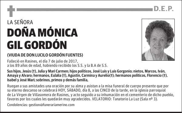 DOÑA MONICA GIL GORDÓN