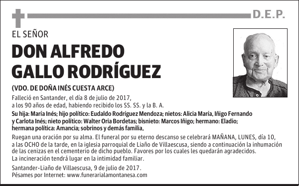 DON ALFREDO GALLO RODRÍGUEZ