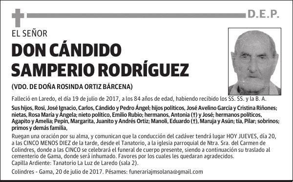DON CÁNDIDO SAMPERIO RODRÍGUEZ
