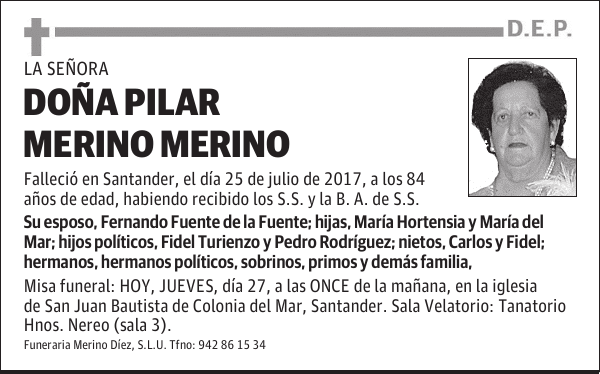 Doña PILAR MERINO MERINO