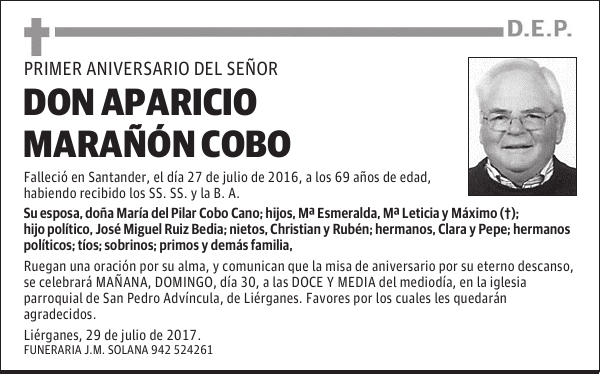 DON APARICIO MARAÑÓN COBO