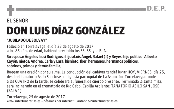 D. LUIS DÍAZ GONZÁLEZ