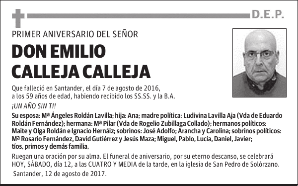 DON EMILIO CALLEJA CALLEJA