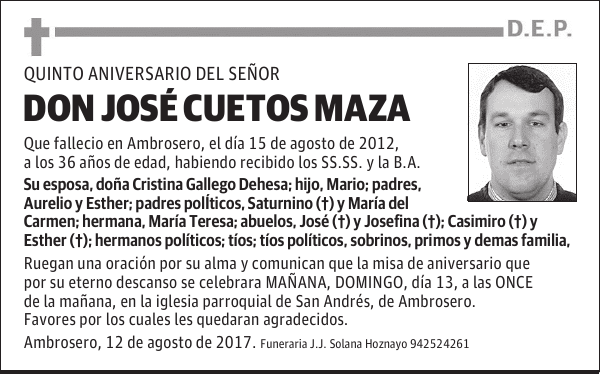 DON JOSE CUETOS MAZA