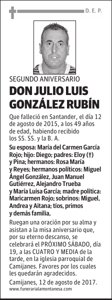 DON JULIO LUIS GONZÁLEZ RUBÍN