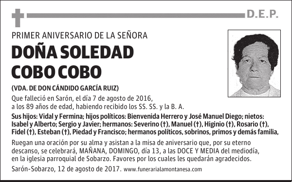 DOÑA SOLEDAD COBO COBO