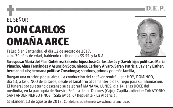 DON CARLOS OMAÑA ARCE
