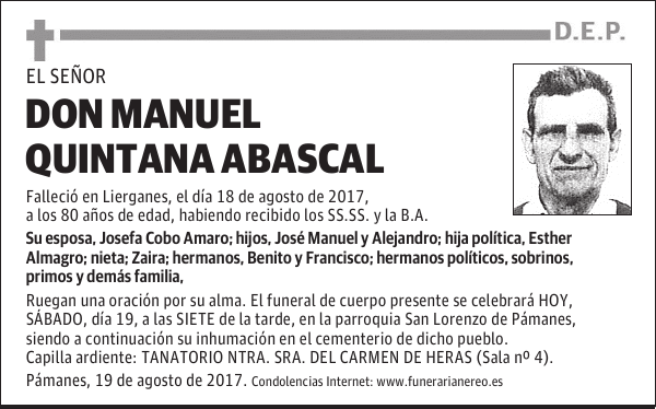 DON MANUEL QUINTANA ABASCAL