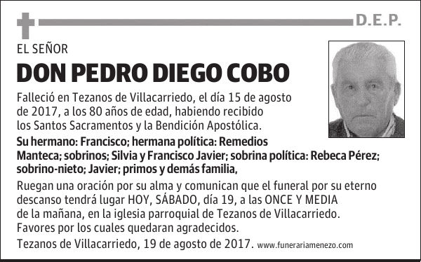 Don Pedro Diego Cobo