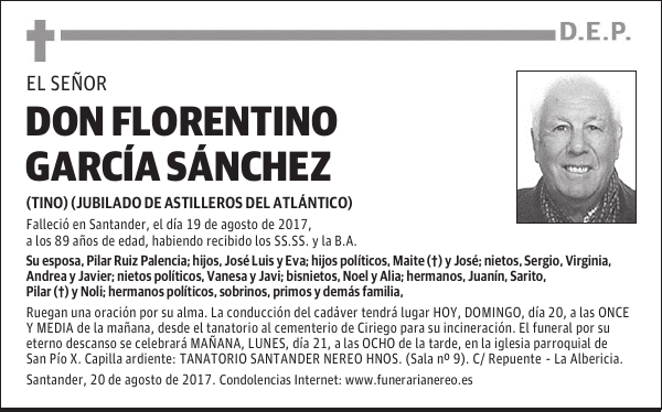 DON FLORENTINO GARCIA SANCHEZ