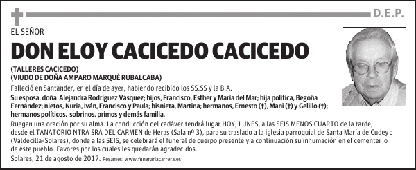 DON ELOY CACICEDO CACICEDO