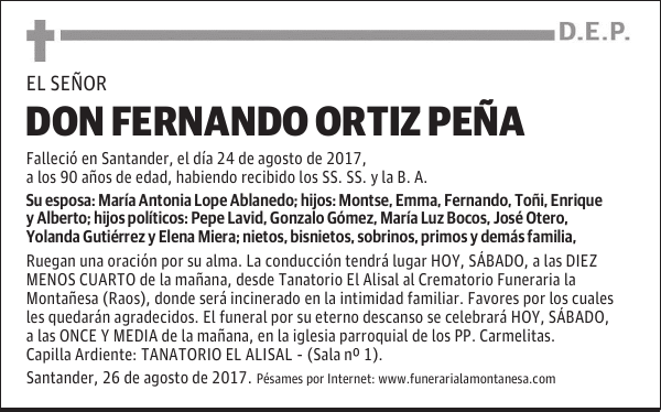 DON FERNANDO ORTIZ PEÑA