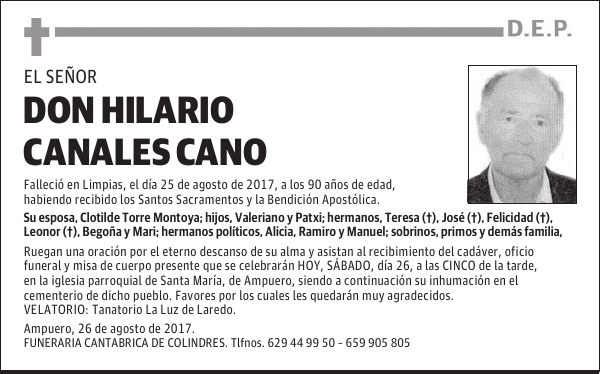 D. HILARIO CANALES CANO