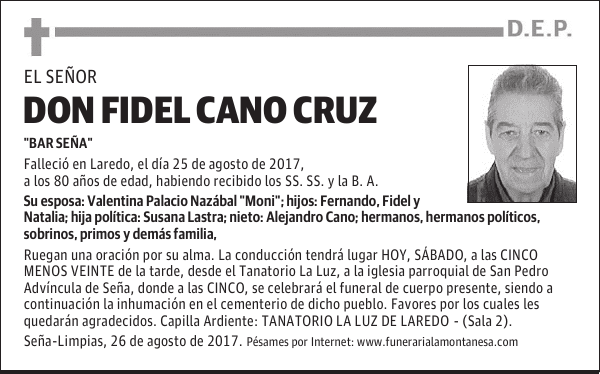 DON FIDEL CANO CRUZ