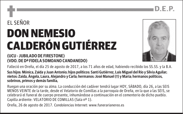 DON NEMESIO CALDERON GUTIERREZ