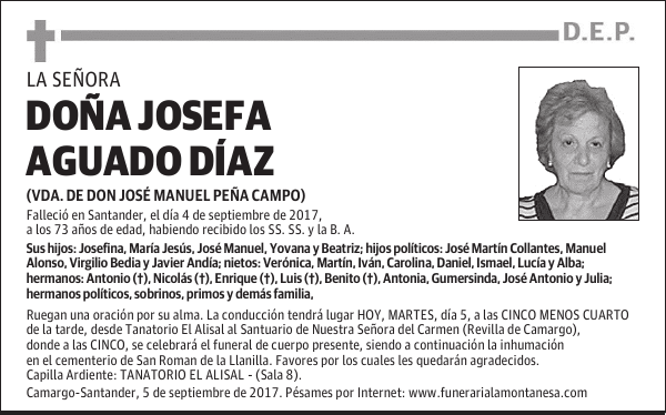 DOÑA JOSEFA AGUADO DIAZ