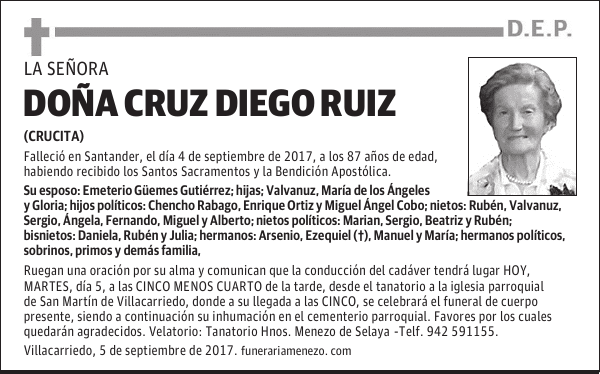 Doña Cruz Diego Ruiz
