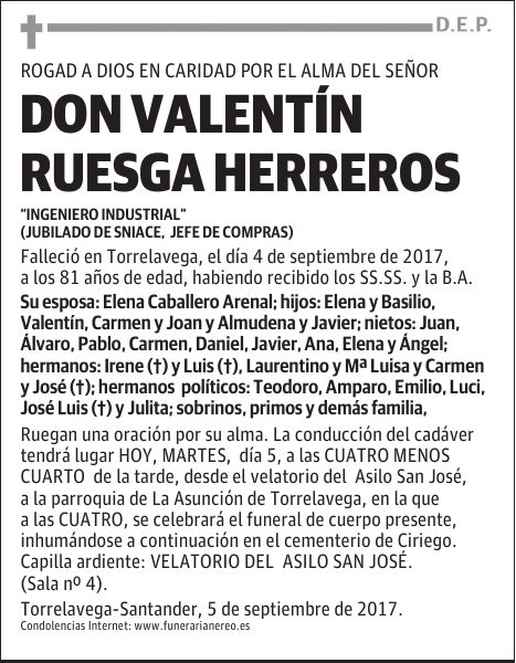 DON VALENTÍN RUESGA HERREROS