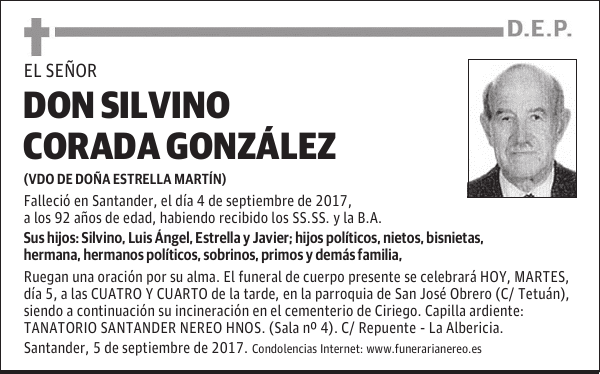 DON SILVINO CORADA GONZALEZ