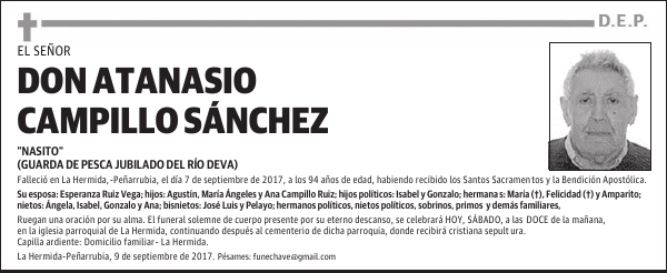D. ATANASIO CAMPILLO SÁNCHEZ