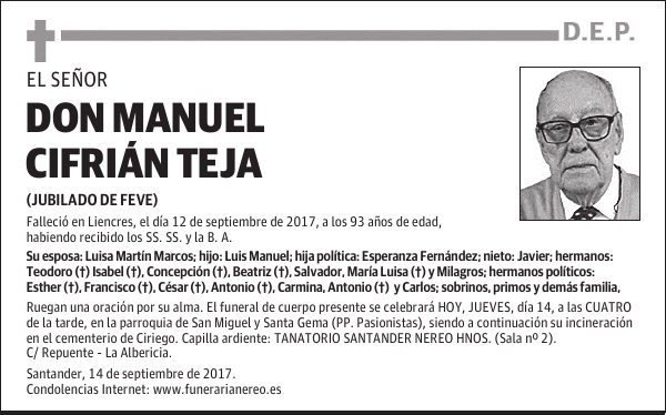 DON MANUEL CIFRIÁN TEJA