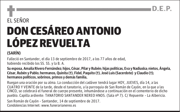 DON CESÁREO ANTONIO LÓPEZ REVUELTA