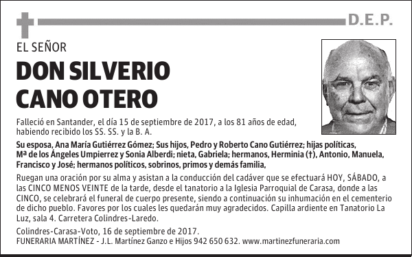 D. SILVERIO CANO OTERO