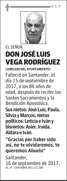 DON JOSÉ LUIS VEGA RODRÍGUEZ