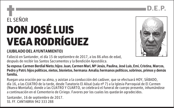 DON JOSÉ LUIS VEGA RODRÍGUEZ