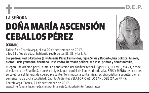Da Ma ASCENSIÓN CEBALLOS PÉREZ