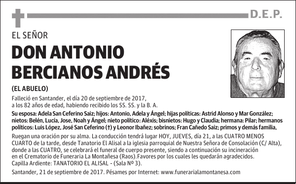 DON ANTONIO BERCIANOS ANDRÉS
