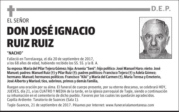 DON JOSÉ IGNACIO RUIZ RUIZ
