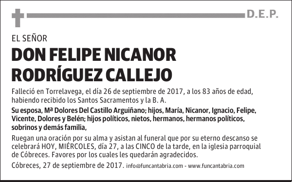 Don Felipe Nicanor Rodríguez Callejo