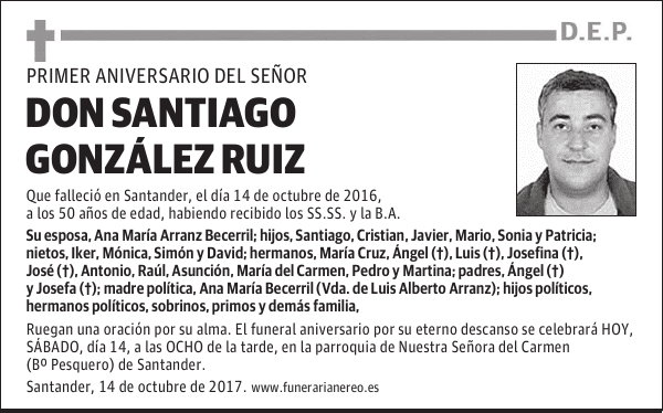 DON SANTIAGO GONZALEZ RUIZ