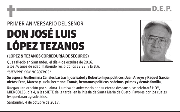 DON JOSÉ LUIS LÓPEZ TEZANOS