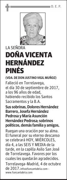 Doña Vicenta Hernández Finés