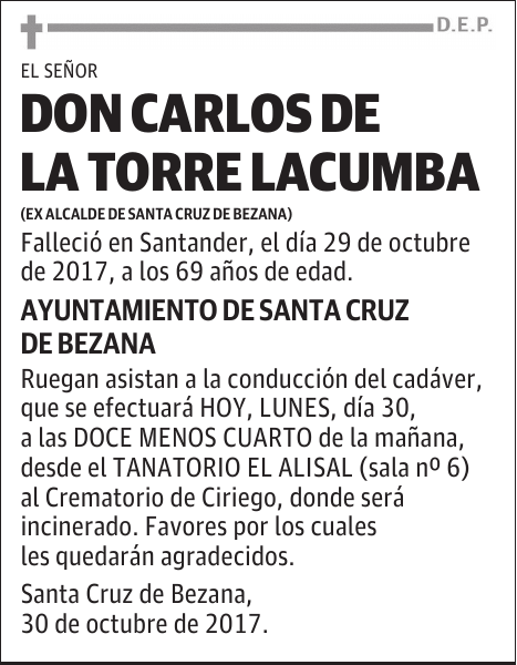 CARLOS DE LA TORRE LACUMBA