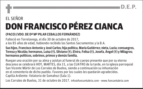 Don Francisco Pérez Cianca