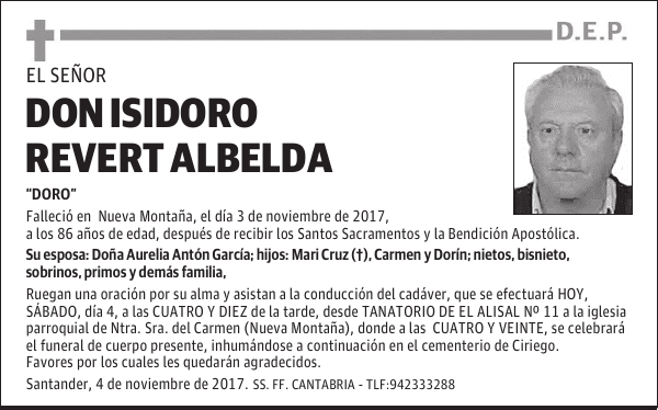 DON ISIDORO REVERT ALBELDA