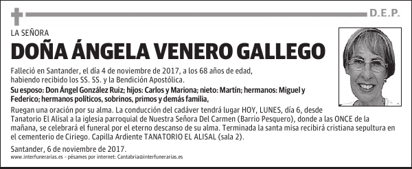 DOÑA ÁNGELA VENERO GALLEGO