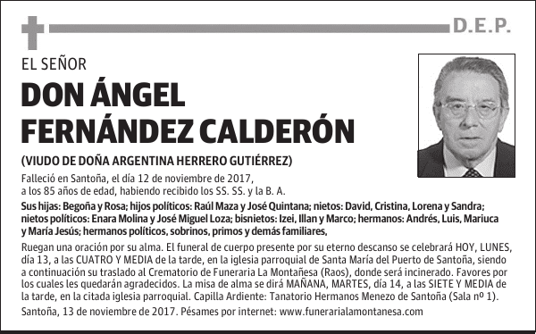DON ÁNGEL FERNÁNDEZ CALDERÓN
