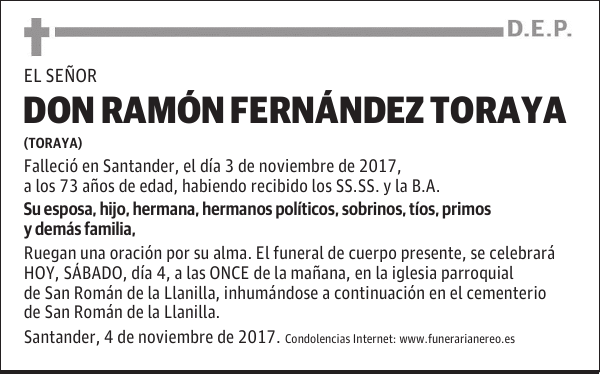 DON RAMON FERNANDEZ TORAYA