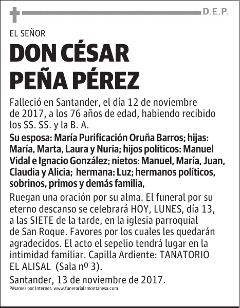 DON CÉSAR PEÑA PÉREZ