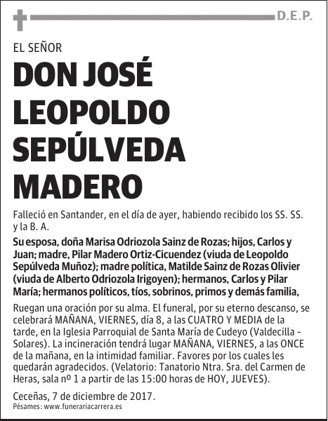 DON JOSÉ LEOPOLDO SEPÚLVEDA MADERO